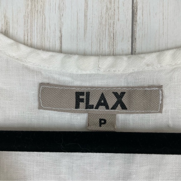 Flax small white 100% linen tank - Picture 2 of 5